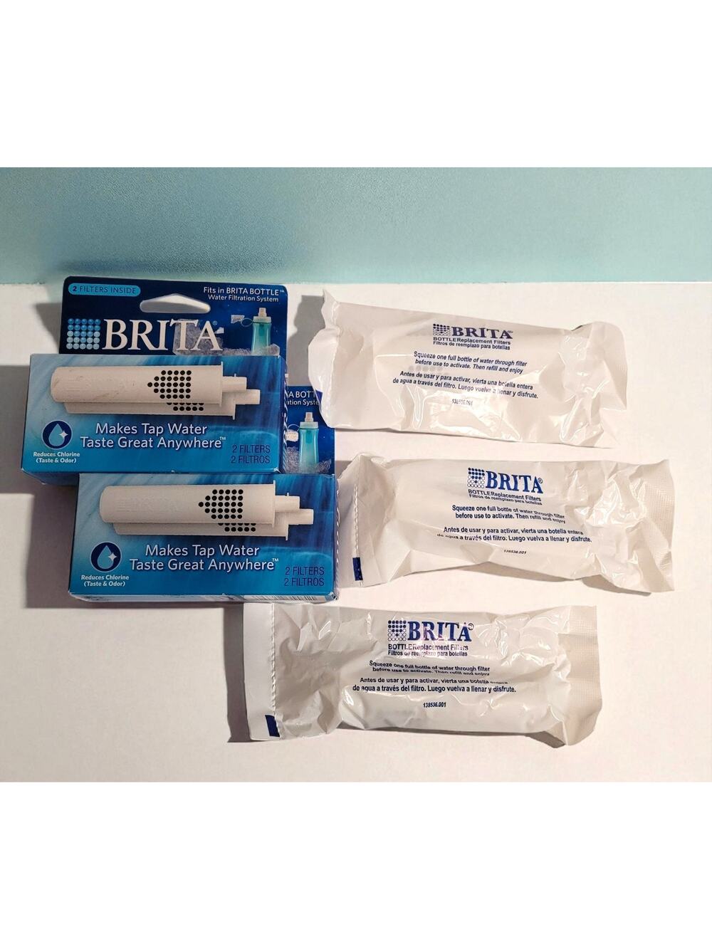 Brita Water Soft Squeeze Bottle Filter Replacement Total of 3 Filters